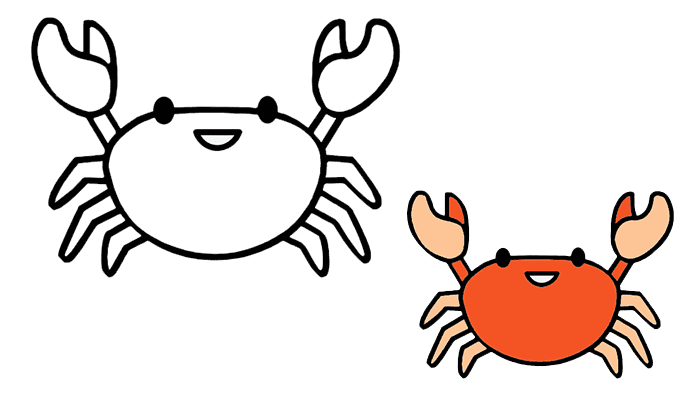 Cute Crab Drawing