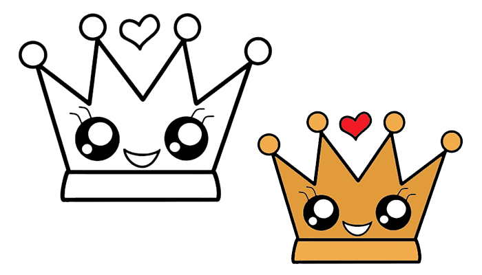 Cute Crown Drawing