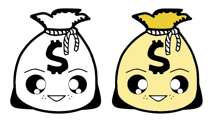 Cute Money Bag Drawing