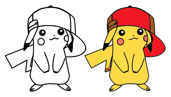 Cute Pikachu Drawing