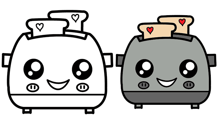 Cute Toaster Drawing