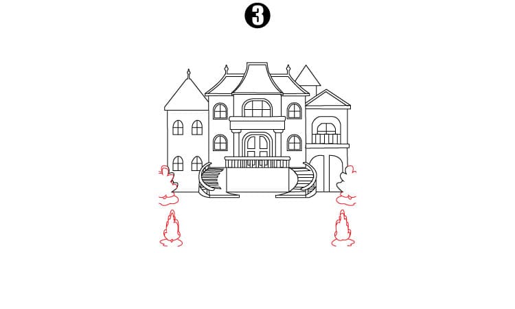 Draw a Mansion Step 3