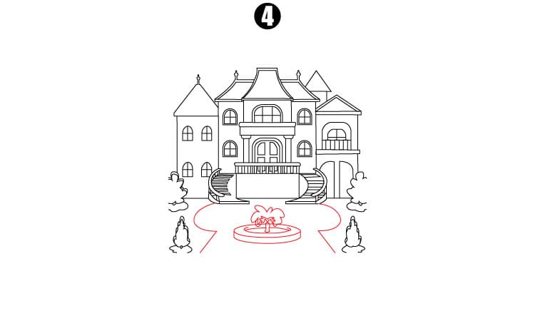 Draw a Mansion Step 4
