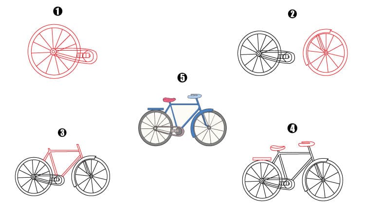 Bike Drawing Step By Step