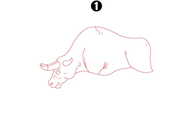 Bull Drawing Step1