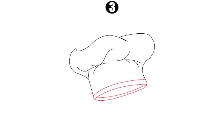 Chef Hat Drawing Step3