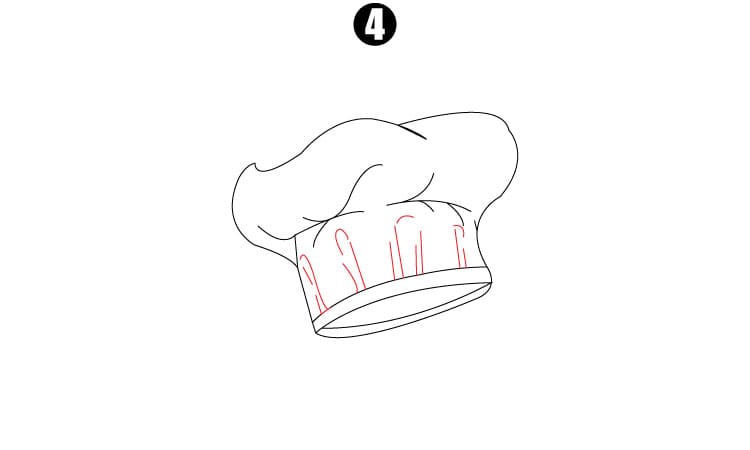 Chef Hat Drawing Step4