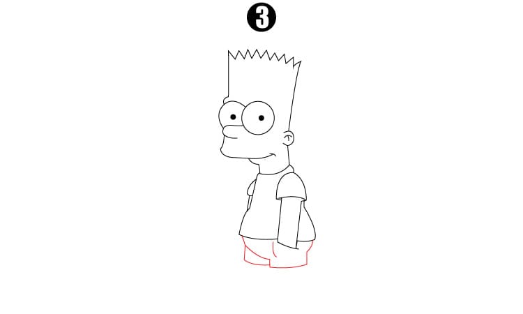 Bart Simpson Drawing Step3