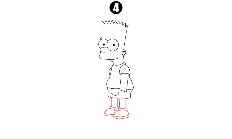 Bart Simpson Drawing Step4