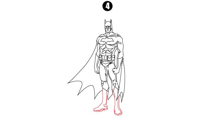 Batman Drawing Step4