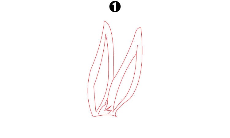 Bugs Bunny Drawing Step1