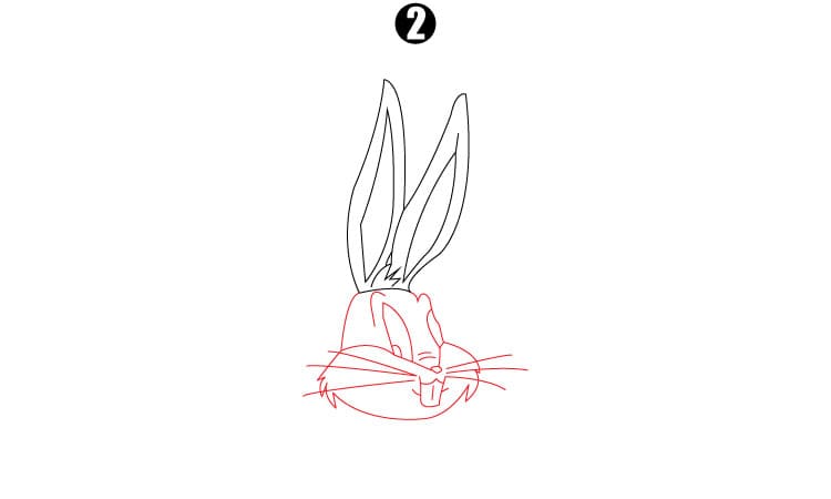 Bugs Bunny Drawing Step2