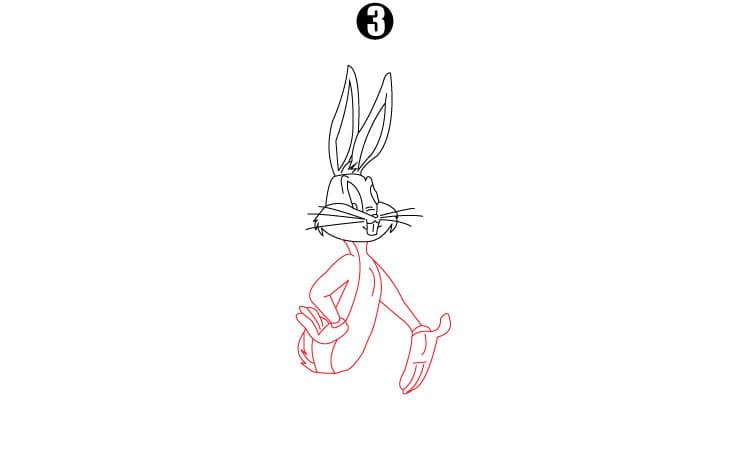 Bugs Bunny Drawing Step3