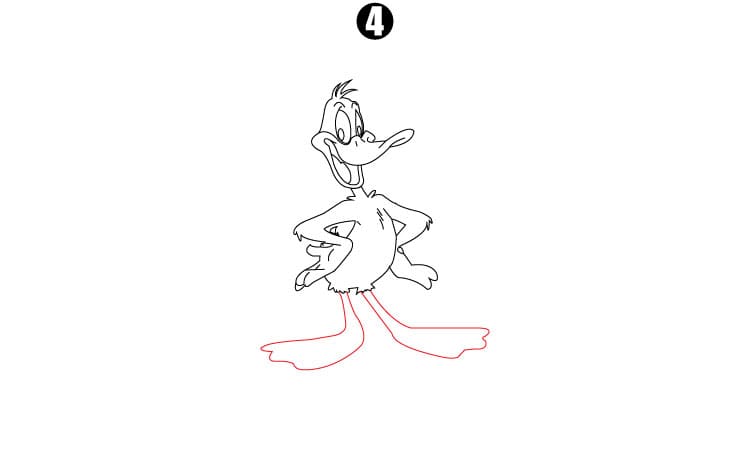 Daffy Duck Drawing Step4