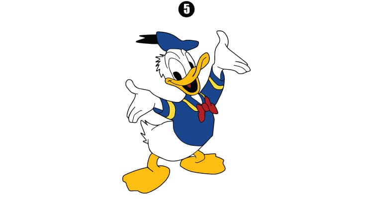 Donald Duck Drawing A Step By Step Guide Cool Drawing Idea 0061