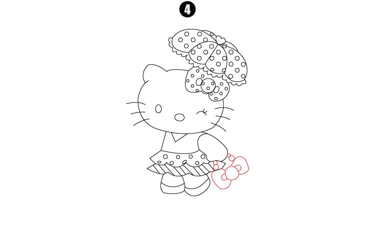 Hello Kitty Drawing Step4