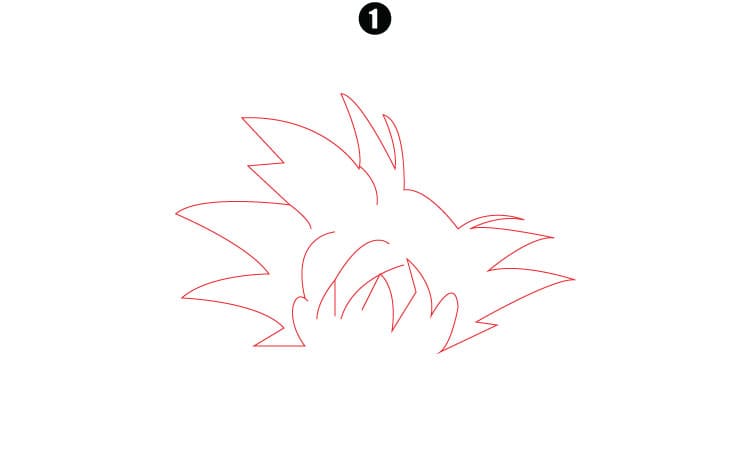 How to draw Goku Step1