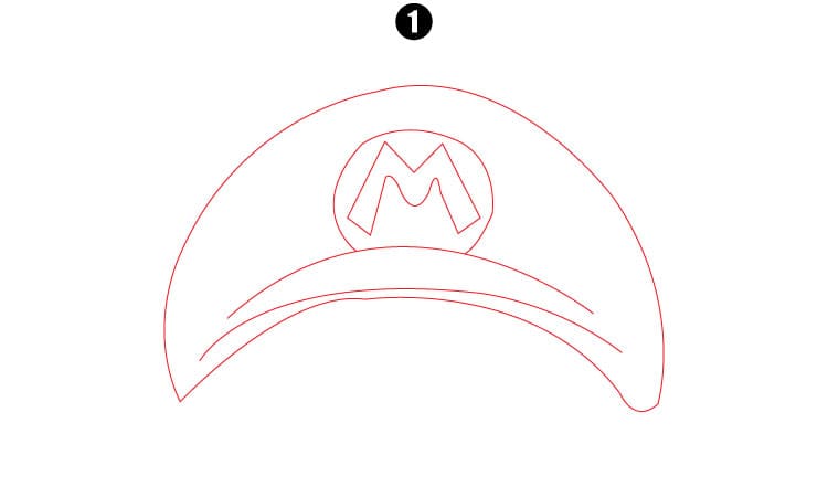 Mario Drawing Step1
