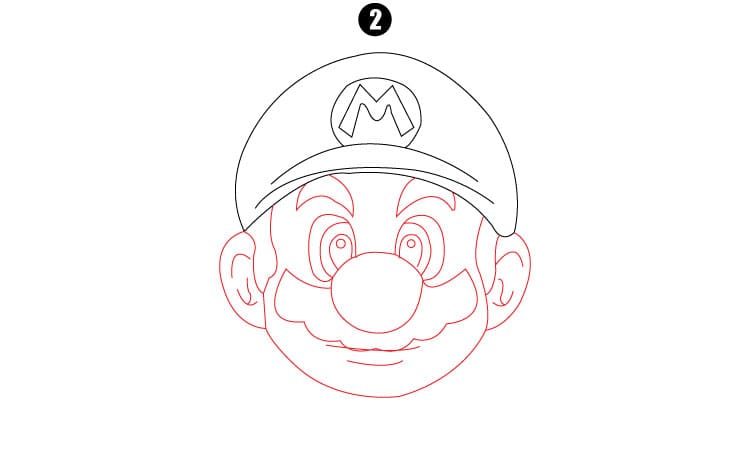 Mario Drawing Step2
