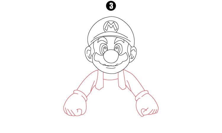 Mario Drawing Step3
