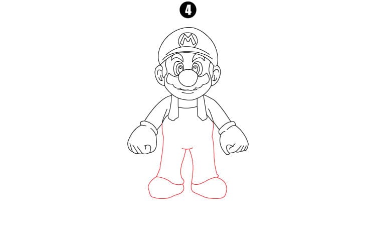 Mario Drawing Step4