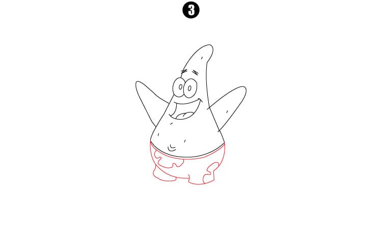 Patrick Star Drawing step3