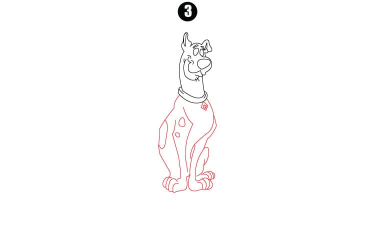 Scooby Doo Drawing Step3