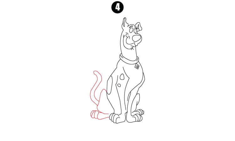 Scooby Doo Drawing Step4