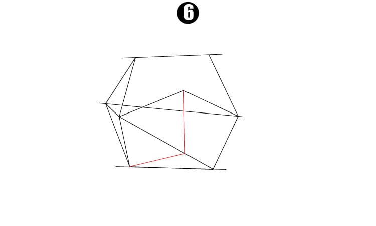 3D Hexagon Drawing Step 6