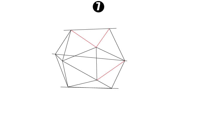 3D Hexagon Drawing Step 7