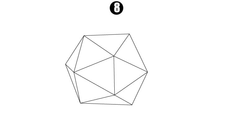 3D Hexagon Drawing Step 8