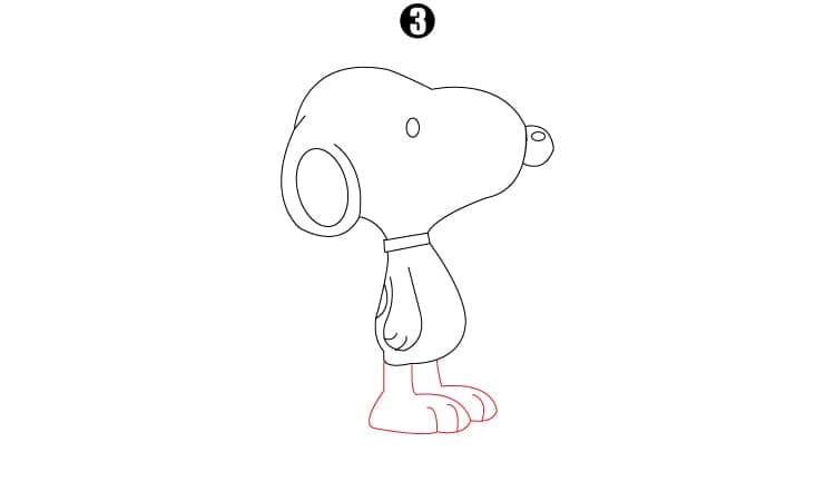 Snoopy Drawing Step3