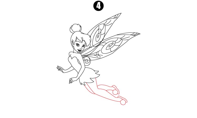 Tinkerbell Drawing Step4