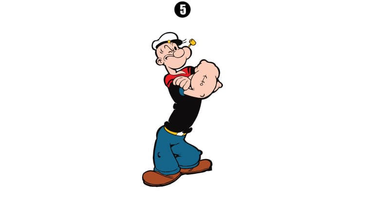 Popeye Drawing for kids