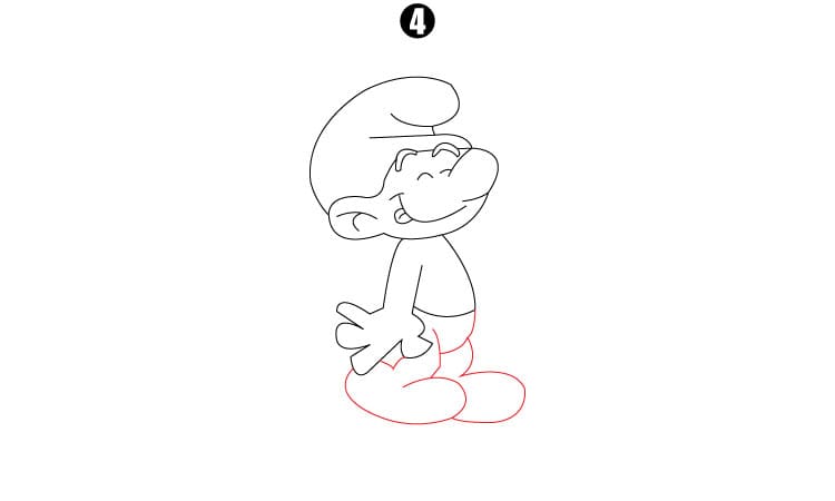 Smurf Drawing Step 4