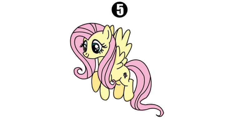 Fluttershy drawing for kids