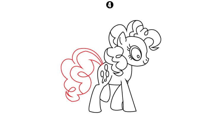 Pinkie pie drawing step 4