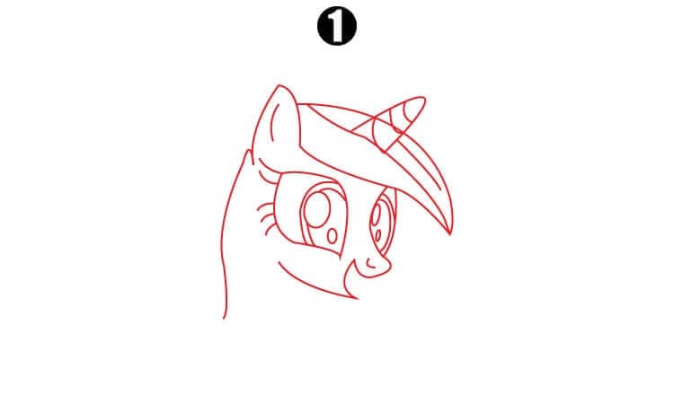 Princess Cadance Drawing Step 1 