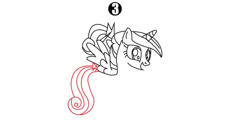 Princess Cadance Drawing Step 3