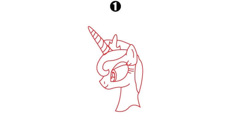 Princess Luna drawing step 1