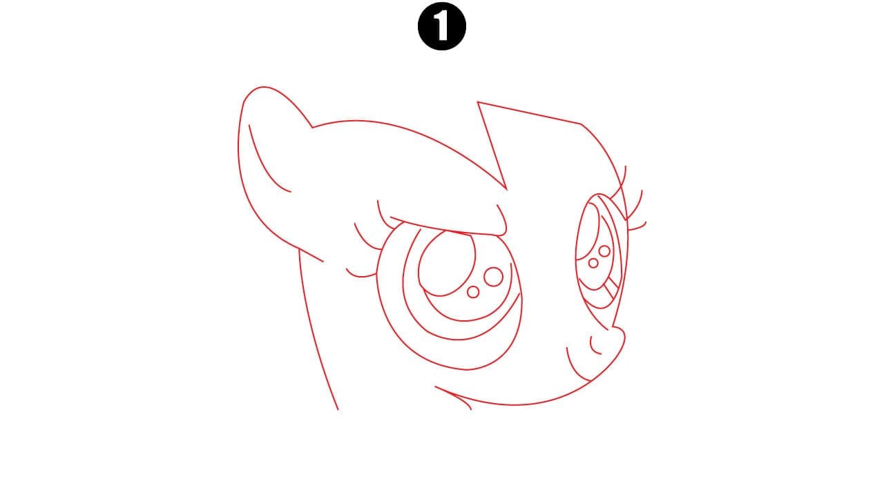 Scootaloo Drawing step 1