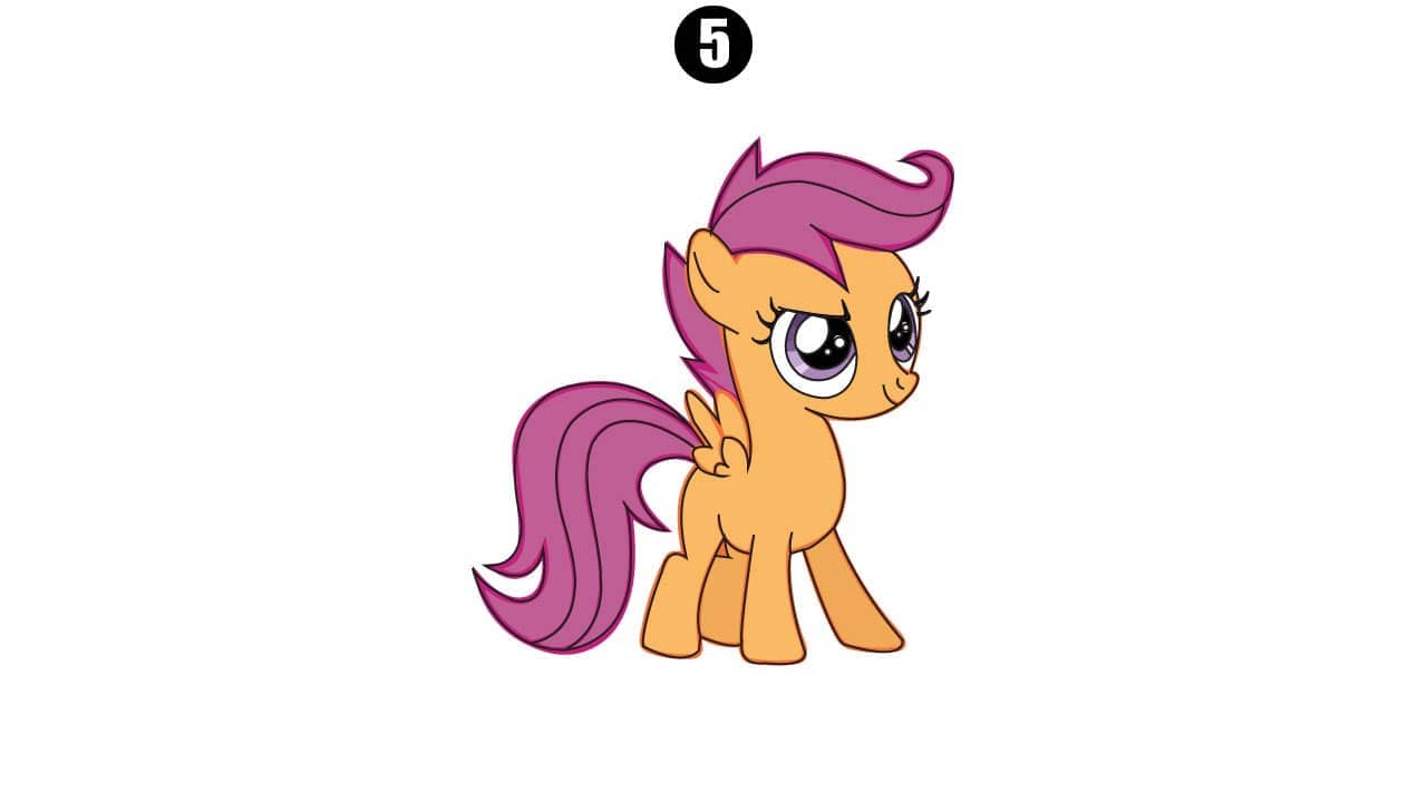 Scootaloo Drawing for kids