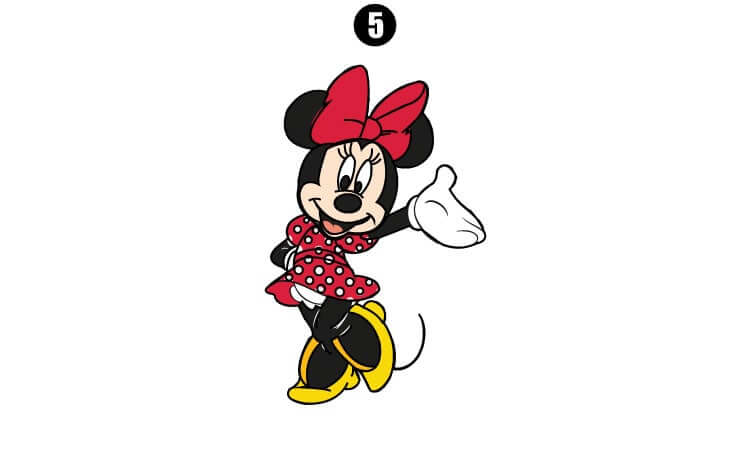 Easy Minnie Mouse Drawing