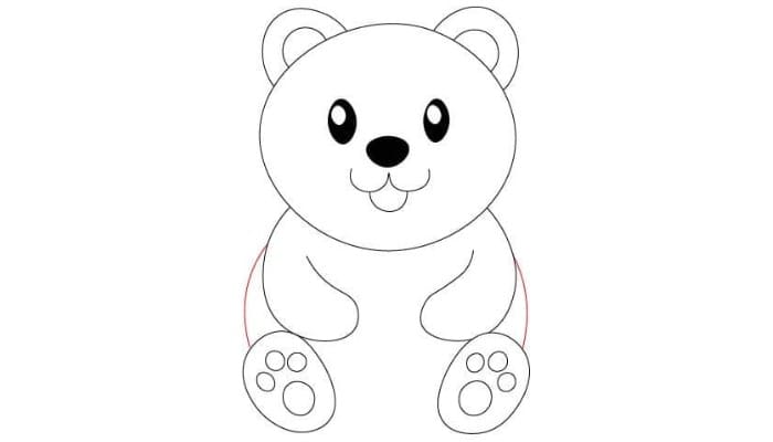 easy cartoon bear drawing