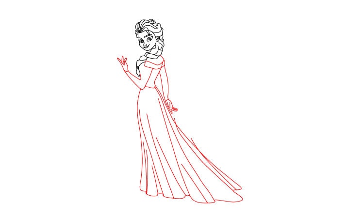 Simple Elsa Drawing
