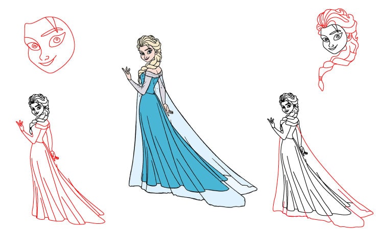 Elsa Drawing Tutorial