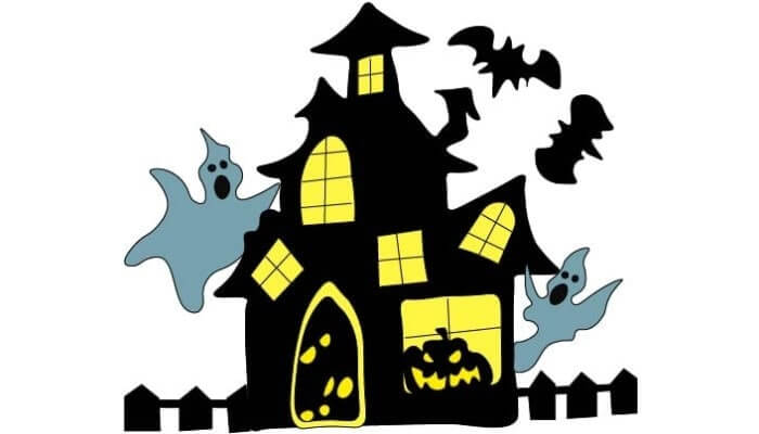 easy Haunted House Drawing