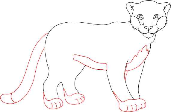 simple jaguar drawing