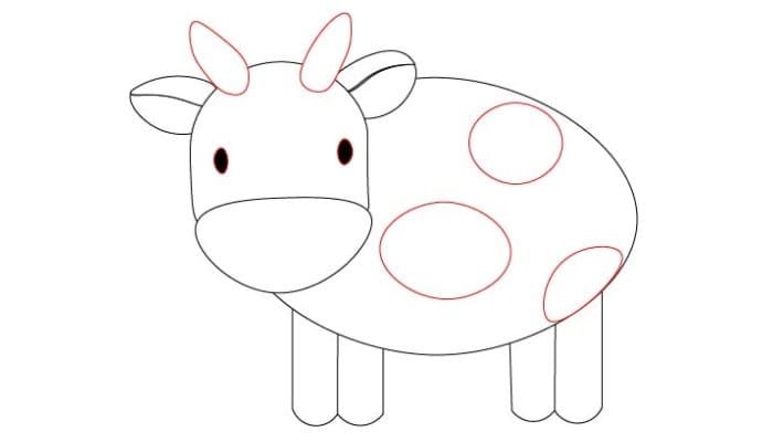 cartoon cow drawing