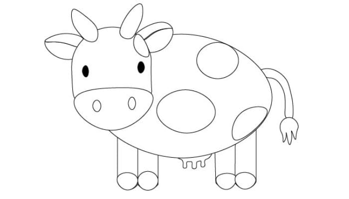How to Draw a Cow - The Best Tutorial for Easy Cow Drawing-saigonsouth.com.vn